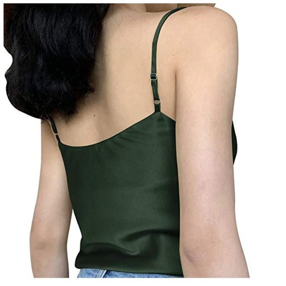 Women's Silk Tank Top Ladies V-Neck Camisole - Picture 3 of 9